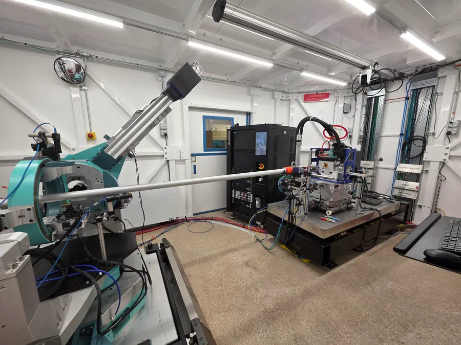Flash-annealing rig at beamline 17-2. Built for real-time diffraction during rapid thermal processing at SSRL.