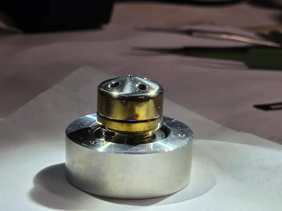 Wehnelt cap assembly. The small part that decides whether you get a usable electron beam.